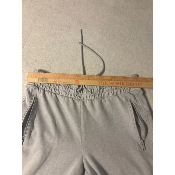 Old Navy Active Dynamic Fleece Joggers Gray Petite M Zipper Pockets Sweatpants - Picture 5 of 9